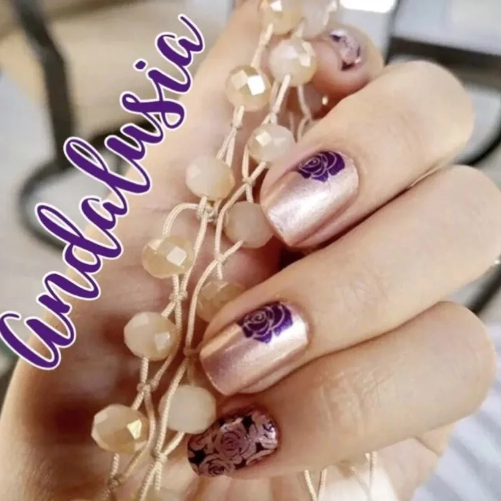 *Retired* Color Street: Andalusia | Rose Gold Pink Purple Floral Romantic Spring - Picture 5 of 8